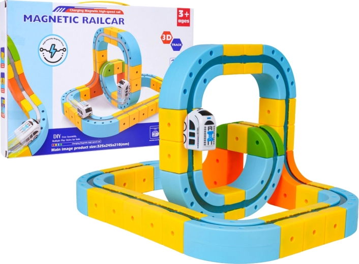 Colorful Magnetic Race Track with 35 Pieces