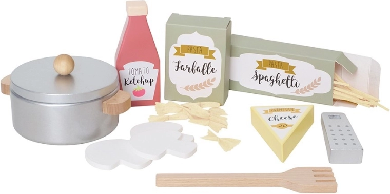 JaBaDaBaDo wooden pasta set for a kids’ play kitchen
