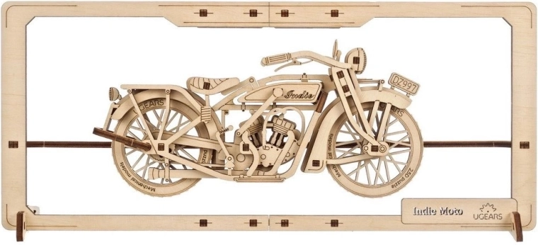 Ugears wooden mechanical 2.5D puzzle Indie Moto