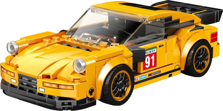 Yellow car building set 16.5 cm