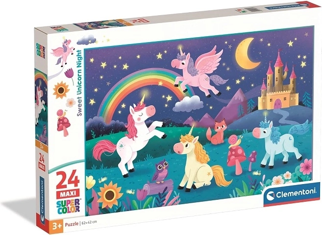 Clementoni Maxi Puzzle Sweet Unicorn, 24 Pieces