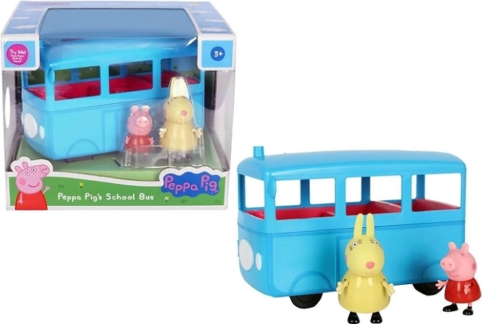 Peppa Pig училищен автобус със звук с 2 фигурки
