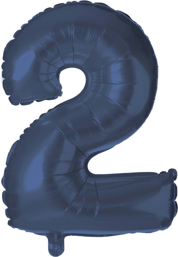 TORO Foil Balloon Number 2, 30 cm, Blue