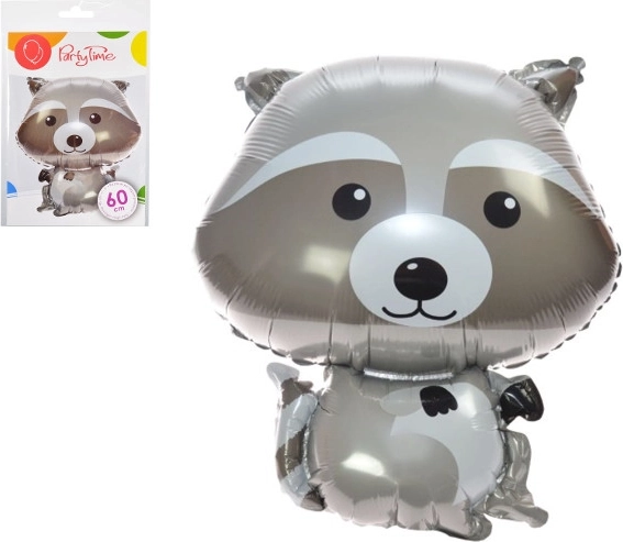 Foil balloon raccoon – forest animal, 60 cm