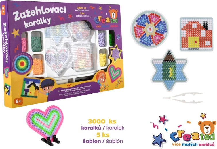 Iron-on beads Created – creative set 3000 pcs + 4 boards and accessories