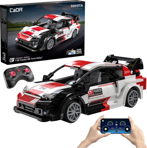 CaDA Toyota GR Yaris Rally1 RC building set – remote-controlled race car, 330 pieces