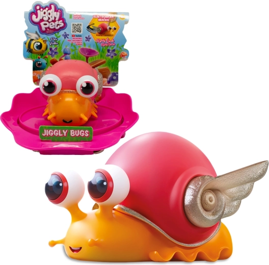 Интерактивна играчка JIGGLY BUGS охлюв оранжев