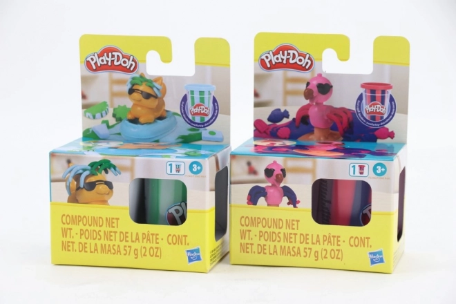 Play-Doh забавни приятели – двуцветен раиран пластилин