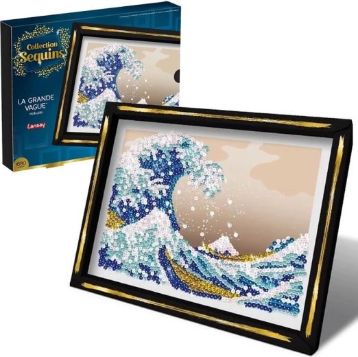 La grande vague картина от пайети – морска вълна, креативен комплект 1680 бр.