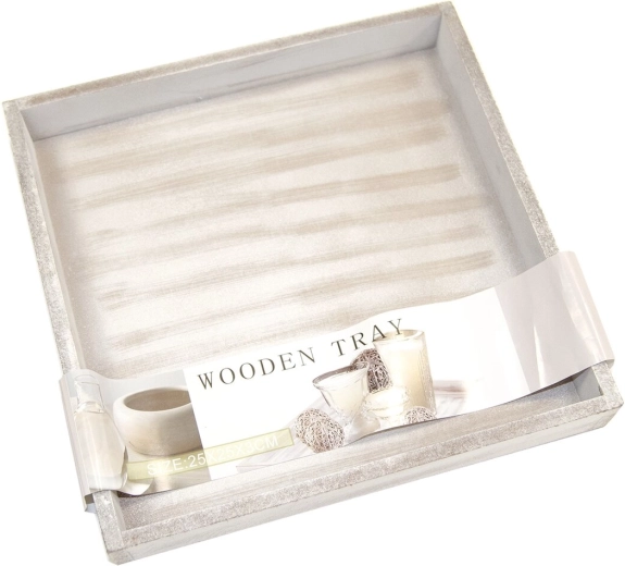 Decorative wooden tray 25 × 25 cm