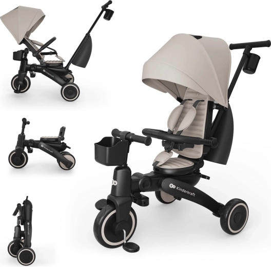 Kinderkraft JAZZ 3 сгъваема триколка beige