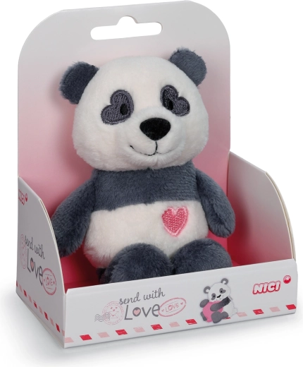 Плюшена панда Nici Love в подаръчна кутийка 12 см