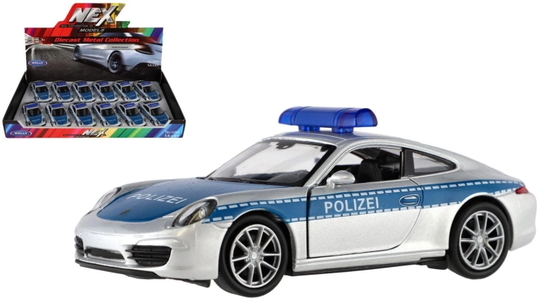 WELLY police Porsche 911 Carrera S with pull-back drive