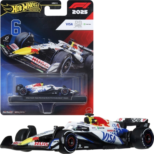 Hot Wheels Premium болид Формула 1 2025 Visa Cash App Racing Bulls Isack Hadjar #6 - 1 брой