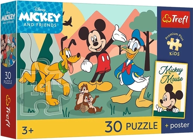 Trefl Disney Mickey and Friends children's puzzle 30 pieces + poster