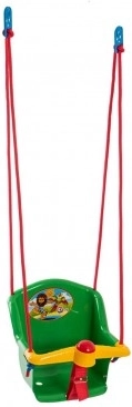 Детска люлка със звук, пластмасова, зелена