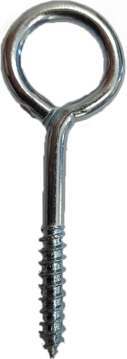 Closed eye with thread, galvanized, 20 × 10 × 3 mm (400 pcs)
