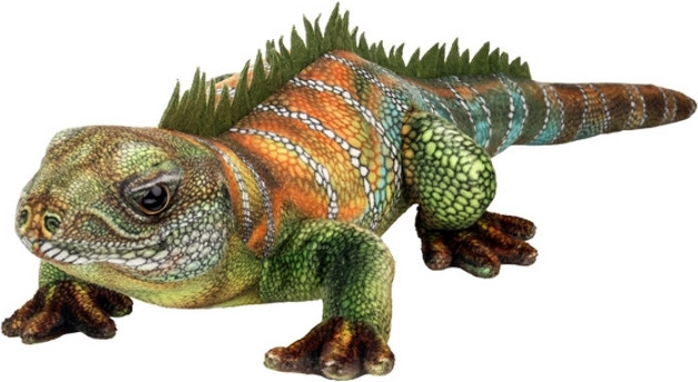 Plush green-orange lizard 50 cm