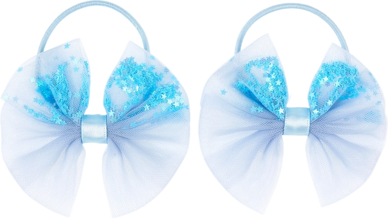 Souza! Rohde hair ties with blue bows - 2 pieces