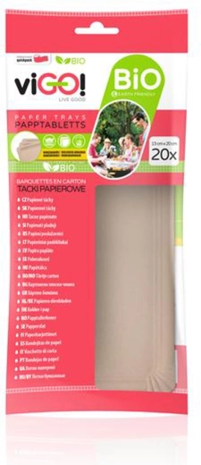 Био хартиени подноси VIGO кафяви 13 × 20 см, 20 бр.