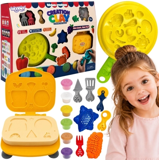 Woopie Creative Modeling Clay Set with Waffle Maker, 31 Pieces