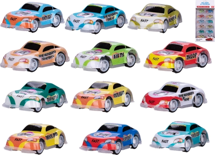 Set of Wind-Up Mini Racing Cars 5.5 cm – 12 pcs