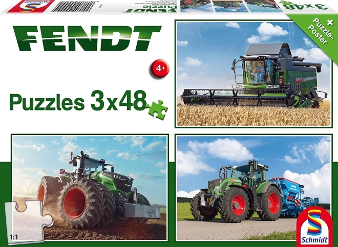 Пъзел Schmidt трактори Fendt 3×48 части