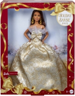 Barbie Christmas Collector Doll 2025 with Brown Hair