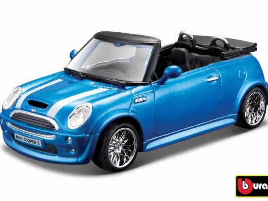 Bburago Mini Cooper S Cabriolet 1:32 син металик