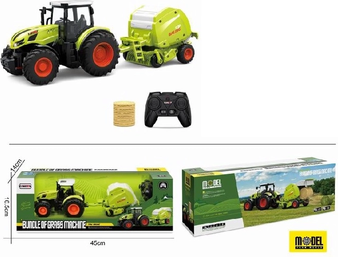 Battery-powered tractor with trailer and USB charging