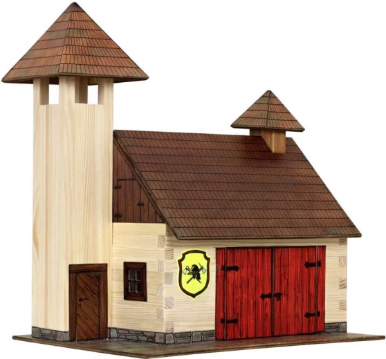 Walachia Wooden Glue-Together Model Kit Fire Station