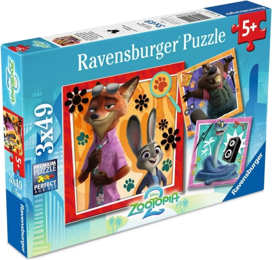 Puzzle RAVENSBURGER Zootropolis: Zootopia 3×49 pieces