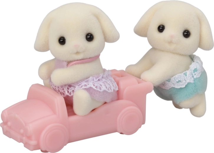 Sylvanian Families Flora Rabbit Twins with Pram