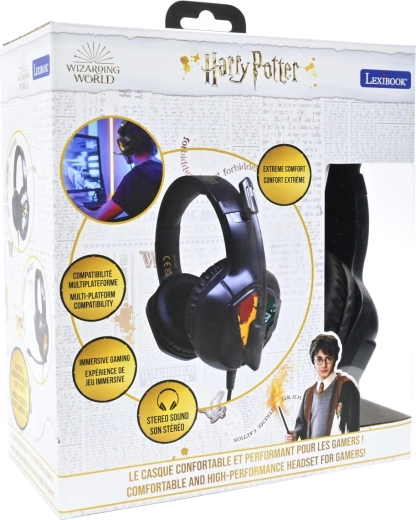 Жични геймърски слушалки Harry Potter със светлинни ефекти и микрофон