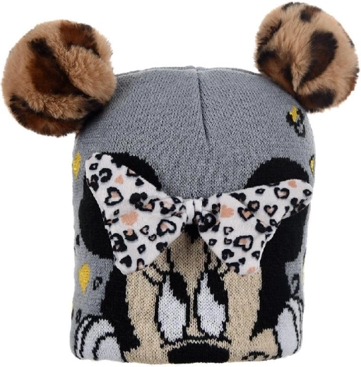 Сива шапка Minnie с поларена подплата