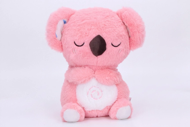 Plush breathing koala pink with effects 27 cm