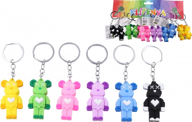 Ключодържател мече – цветна висулка за ключове