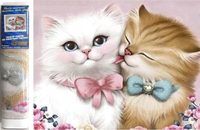 Diamond painting loving cats 30 × 40 cm