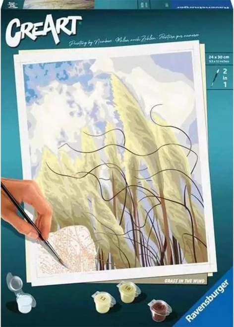 CreArt Grass in the Wind paint by numbers 24 × 30 cm