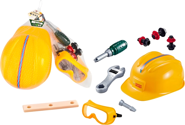 Children’s tool set with protective helmet Sparkys