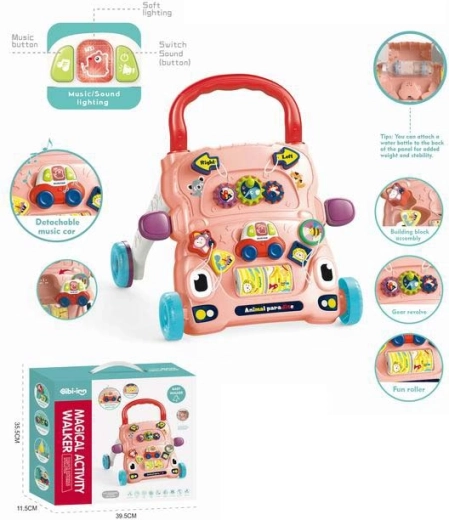 Pink Children's Walker and Ride-On Car