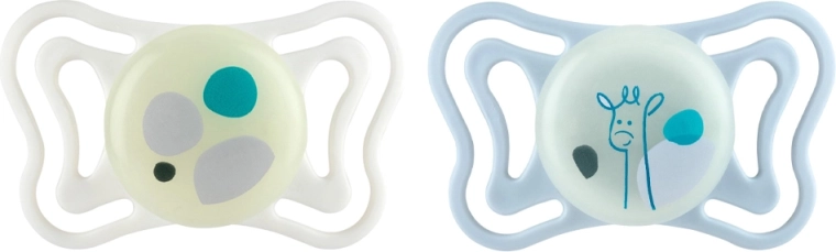 Chicco Physioforma Light силиконови ортодонтски залъгалки неутрални 2–6 м, 2 бр.