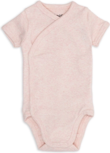 Lodger wrap bodysuit with short sleeves melange tan size 68