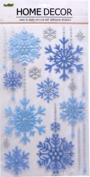 Коледни стикери за стена и прозорец със снежинки 47,5 × 24,5 см