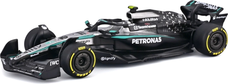 Bburago модел на състезателна кола от Формула 1 F1 Mercedes-AMG Petronas W16 (2025) #12 Kimi Antonelli 1:64