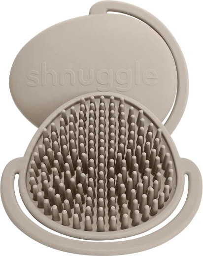Shnuggle детска силиконова четка taupe