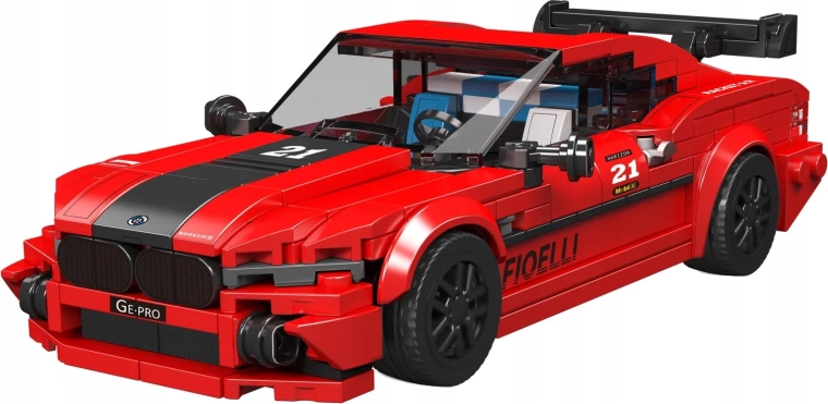 Mould King Red Sports Car Building Set, 494 Pieces