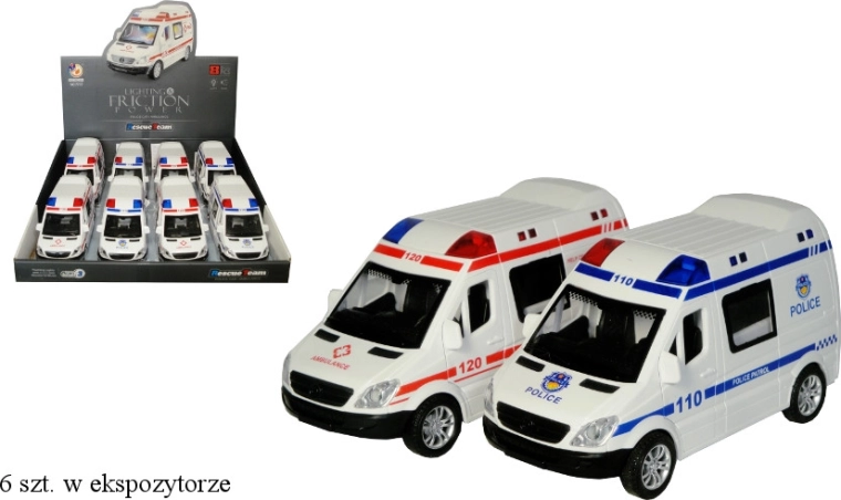 Ambulance with light and sound - 1 piece
