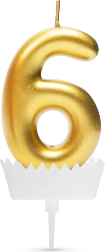 Тортена свещ цифра 6