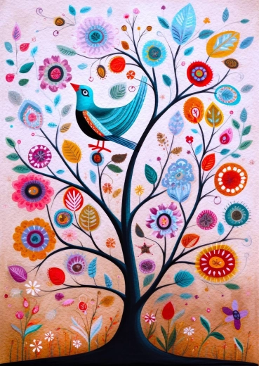 Enjoy Puzzle May the Bluebird of Happiness Fly to Your Tree 1000 Pieces